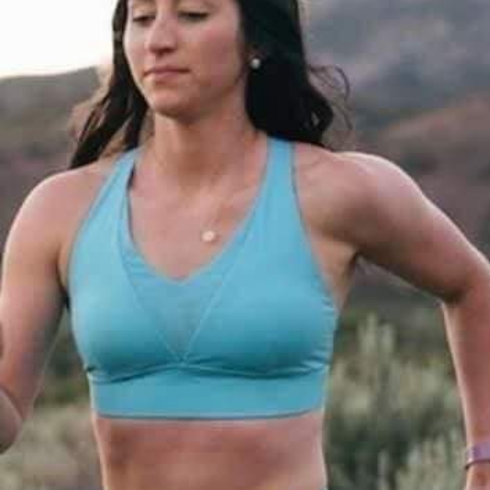 ZYIA ACTIVE TURQUOISE ADJUSTABLE MESH BRA